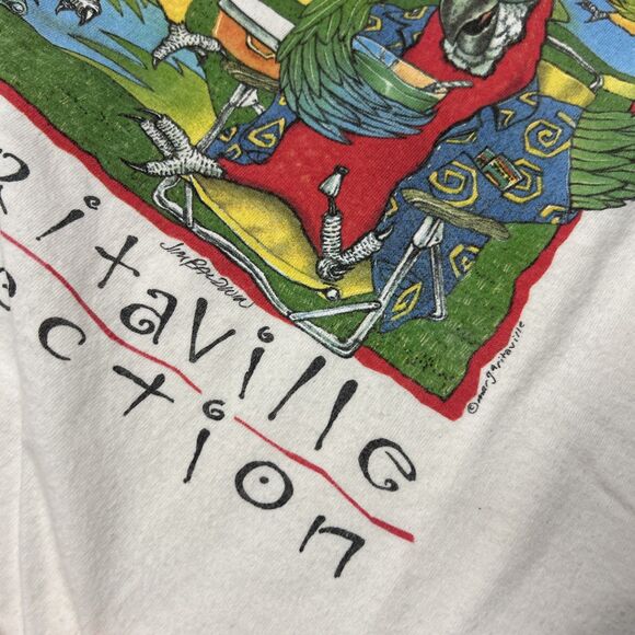 Vintage Jimmy Buffett Margaritaville 1998 Tour T Shirt White Size XXL - Picture 8 of 13